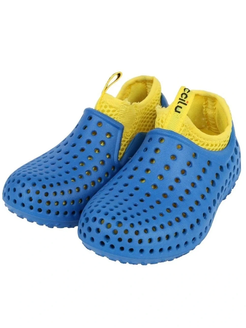 Ccilu Men's Slip On Shoes blue and yellow
